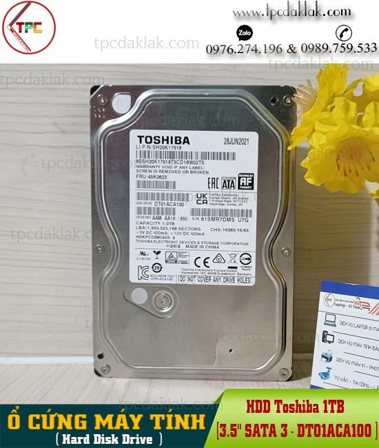 Ổ cứng máy tính HDD Toshiba 1TB DT01ACA100 3.5 INCH / SATA - 6Gb/s 32MB Cache - 3.5" | 7200RPM