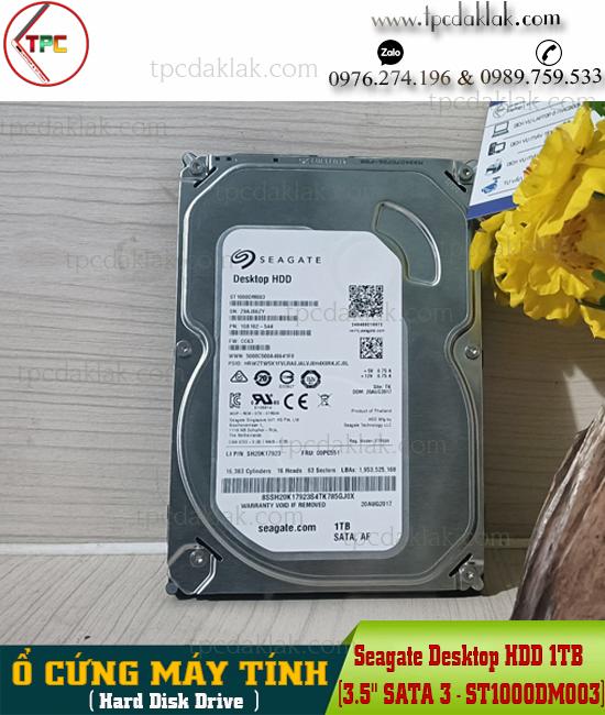 Ổ cứng máy tính Seagate Desktop HDD 1TB ST1000DM003 3.5 INCH / SATA - 64MB Cache - 3.5" | 7200RPM