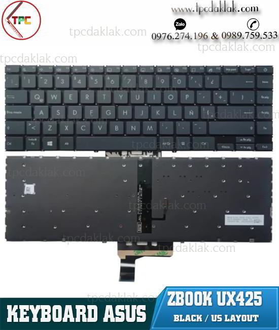 Bàn phím Laptop Asus Zenbook 14 UX425 UX425J UX425JA UX425EA U4700 UX425E Zin Led ( Original )