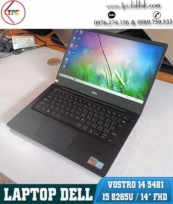 Laptop Dell Vostro 14 5481/ Core I5 8265U/ Ram 8GB PC4/ SSD 256GB/ Intel HD Graphics 620/ Màn hình 14 inch Full HD