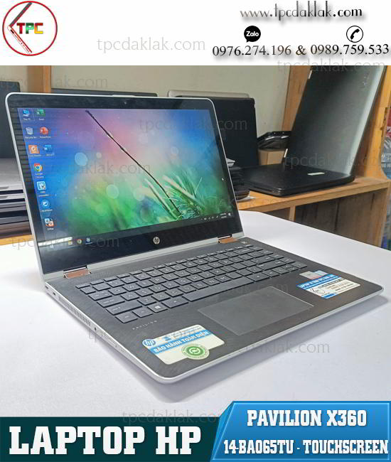 Laptop HP Pavilion X360 14-BA065TU/ Core I5 7200U/ Ram 16GB PC4/ SSD 256GB/ Intel HD Graphics 620/ Màn hình 14" FHD Touchscreen 