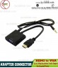Cáp chuyển đổi HDMI - VGA PORT ( Support  Audio) | Adapter Converter HDMI Port to VGA ( Audio )