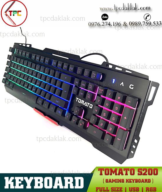 Bàn phím Giả cơ Gaming Tomato S200 ( USB / LED RGB / Full Size) | Bàn phím ( Keyboard ) Tomato S200