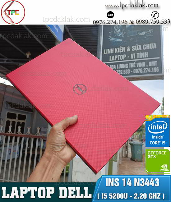 Laptop Dell Inspiron 14 3443 ( Đỏ ) / I5 5200U / Ram 4GB / SSD 128GB / Nvidia Geforce 820M / LCD 14.0"HD