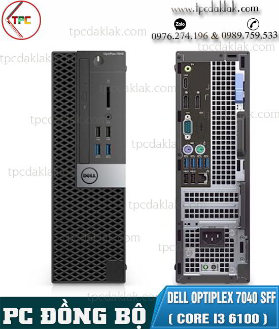 Máy tính đồng bộ Dell Optiplex 7040 SFF / Core I3 6100 / Ram 4GB / SSD 120GB M.2 Sata