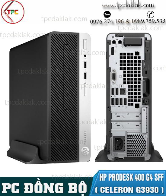 Máy tính đồng bộ HP Prodesk 400 G4 SFF / Intel Celeron G3930 / Ram 4GB / SSD 120GB SATA ( DP / VGA )