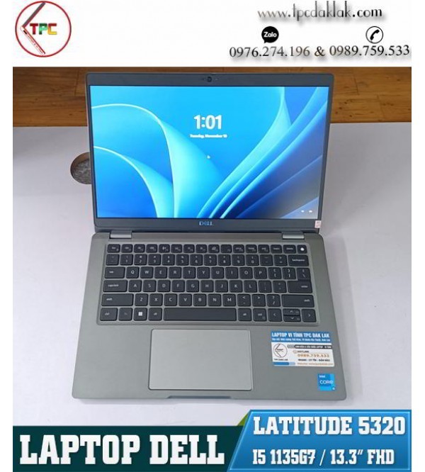 Laptop Dell Laitude 5320 / I5 1135G7 / Ram 8 GB / Ổ cứng SSD 256 / Intel® Iris® Xe Graphics / Màn hình 13.3" FHD