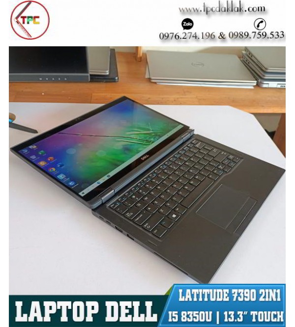 Laptop Dell Latitude 7390 2in1/  Core I5 8350U/ Ram 16GB/ SSD 256GB NVME / UHD Graphics 620 / LCD 13.3" FHD Touchscreen