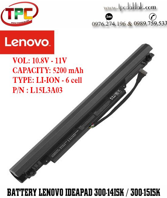 Pin laptop Lenovo Ideapad 300-14isk / 300-15isk / 110-15ACL / 110-14IBR / L15C3A03  L15S3A02 L15L3A03