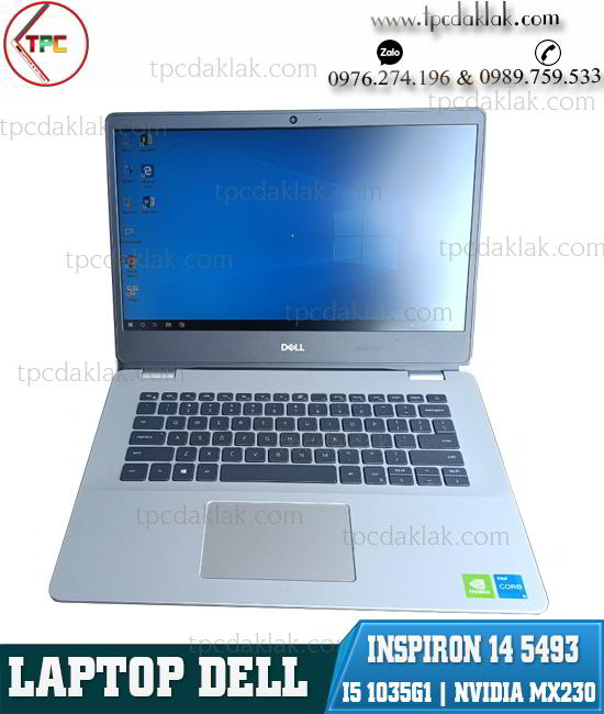 Laptop Dell Inspiron 14 5493/ Core I5 1035G1/ Ram 8GB/ SSD 512GB NVME/ VGA Nvidia Geforce MX230/ LCD 14.0" FHD