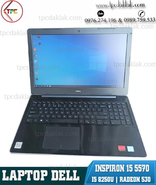 Laptop Dell Inspiron 15 5570/ Core I5 8250U/ Ram 8GB PC4/ SSD 256GB/ VGA AMD RADEON 530/ LCD 15.6" FHD