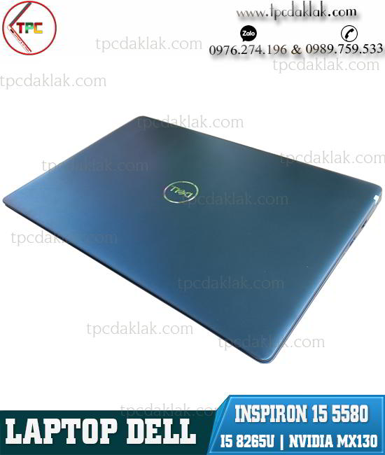 Laptop Dell Inspiron 15 5580 ( Blue ) / Core I5 8265U/ Ram 8GB PC4 / SSD 256GB NVME / VGA Nvidia MX130 / LCD 15.6" FHD