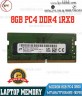 Ram ( Memory ) Laptop Micron 8GB 1Rx8 DDR4 ( PC4 ) - 3200AA / 3200Mhz - MTA8ATF1G64HZ-3G2R1