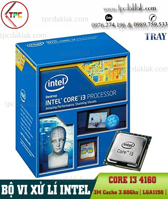 Bộ xử lý Intel® Core I3 4160 | CPU Intel® Core I3 4160 Processor (  3M Cache, 3.60 GHz, LGA1150 )