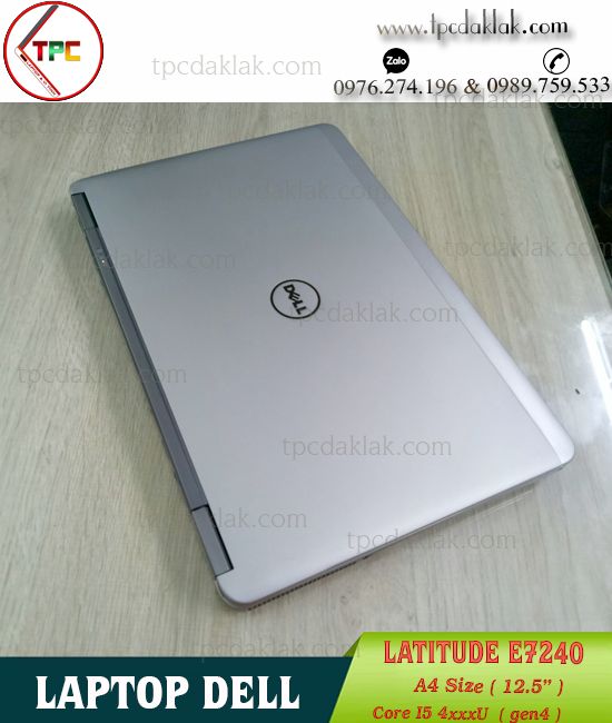 Laptop Dell Latitude E7240 - Intel Core I5 4300U - RAM 4GB PC3L - SSD 128GB - LCD 12.5 INCH HD