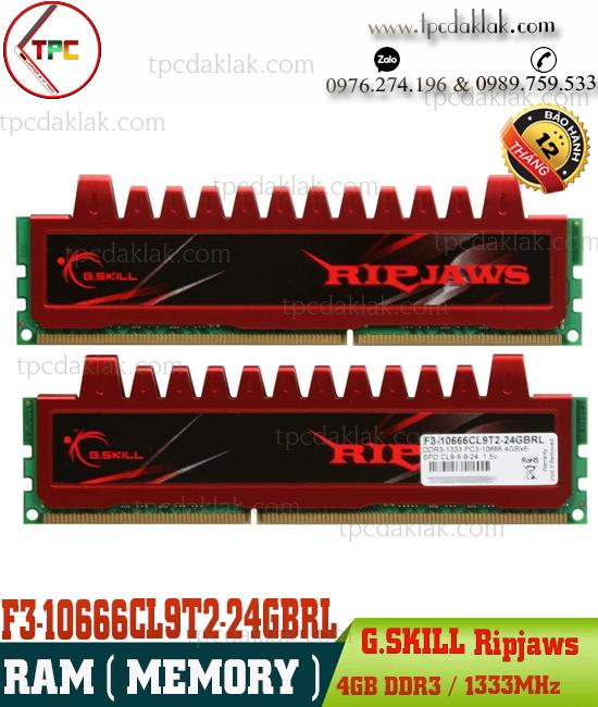 Ram PC ( Desktop ) | Ram Máy Tính Bàn G.SKILL Ripjaws 4GB PC3 1333Mhz| F3-10666CL9T2-24GBRL ( NEW )