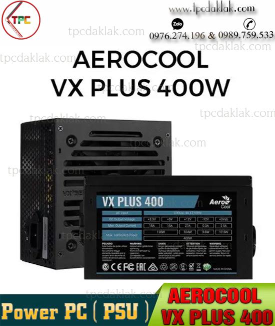 Nguồn máy tính ( PSU ) AEROCOOL VX PLUS 400 Công Suất Thực 400W | AEROCOOL VX PLUS CST 400W