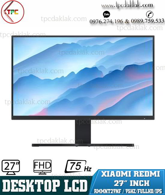 Màn hình máy tính LCD Desktop Xiaomi Redmi 27" RMMNT27NF ( 75HZ/ FULL HD/ IPS/ HDMI/ VGA ) 