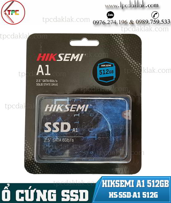 Ổ cứng SSD 2.5" SATA III 6Gb/s 512GB Hiksemi A1 - HS-SSD-A1-512G | Ổ cứng SSD 512GB Hiksemi 