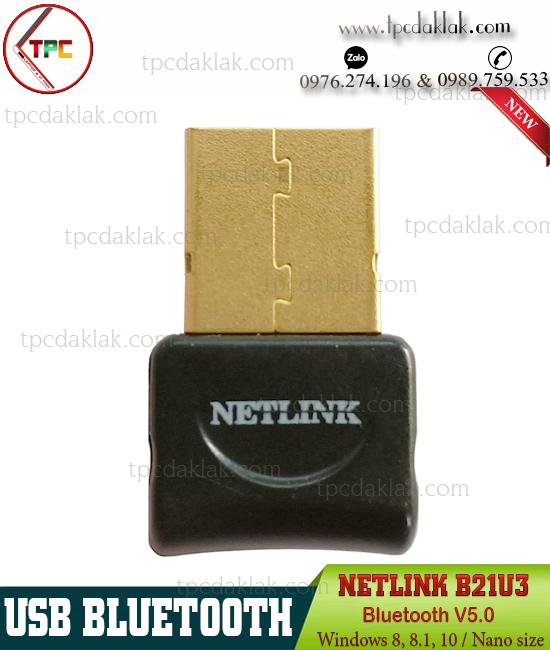 USB Adapter Bluetooth Netlink B21U3 V5.0 Plug And Play | Thiết bị hỗ trợ kết nối Bluetooth 5.0