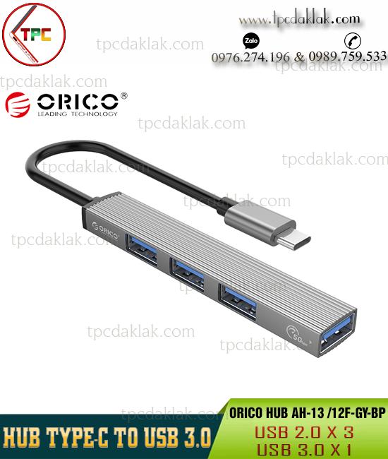Bộ chuyển đổi USB Type-C to USB 2.0 3.0 | Hub Orico Type C to USB 3.0 - 2.0 AH-13 /12F-GY-BP