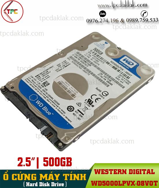 Ổ cứng máy tính 500GB WD Blue WD5000LPVX-08V0T ( 2.5", 5400RPM, 8MB Cache, SATA 6Gbps )