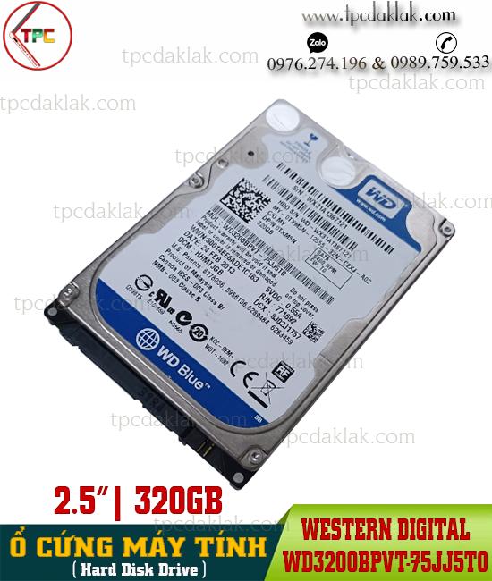 Ổ CỨNG MÁY TÍNH 320GB WD Digital BLUE WD3200BPVT-75JJ5T0 ( 2.5", 5400RPM, SATA III 6GBP/S )