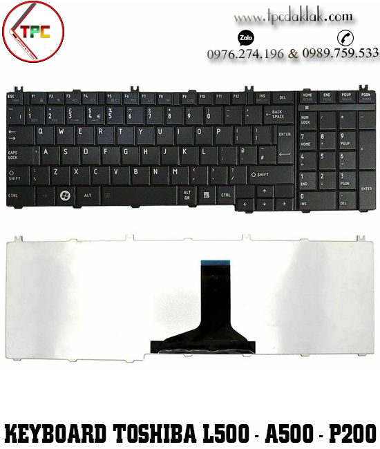 Bàn phím Laptop Toshiba Satellite L500, A500, P200, P305, F50, G50 - Toshiba Equium L200, L300