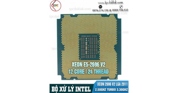 Intel Xeon E5-2696 V2 2.5 GHz 12 Core 30MB L3 Cache – Processore Usato SR19G