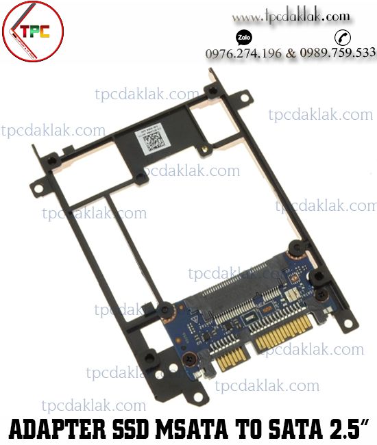 Adapter SSD Msata To Sata 2.5 INCH SSD Laptop Dell Latitude E7440,  Dell Latitude E7450