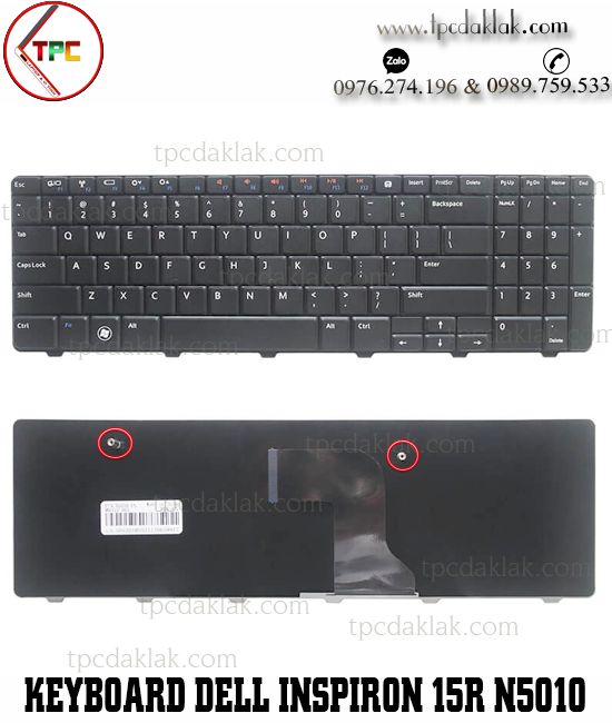 Bàn phím laptop Dell Inspiron 15R 5010, N5010, M5010,  M501R, 15RD N5010D, 15VD-1318, 1308, 1316