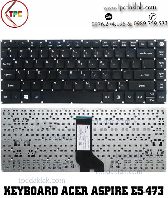 Bàn phím Laptop Acer Aspire E5-473, E5-422, E5-422G, K4000, E5, 474G, 475G, 432G, E5-452G, N15C1