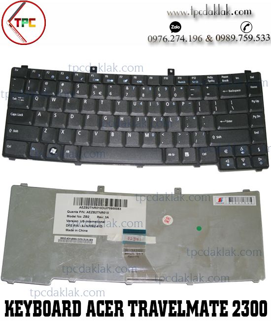 Bàn phím Laptop Acer TravelMate 2300, 2301LC, 2340, 3282WXMi, 4011LCI, 4064WLMi Series