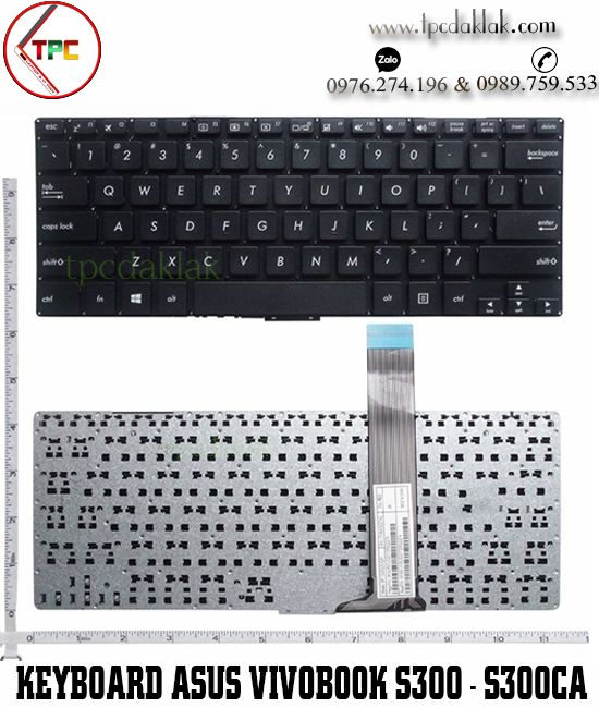 Bàn phím laptop Asus Vivobook S300, S300C, S300CA, S300K, S300KI - Keyboard Asus S300 Series