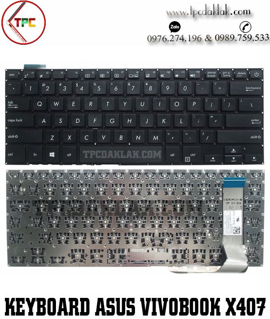 Bàn phím Laptop Asus VivoBook X407, X407M, X407MA, X407UA, X407UB, A407T, PN-Q211X407UBR