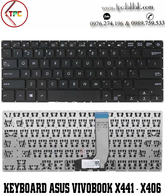 Bàn phím laptop Asus Vivobook X411, X411U, X411UQ, X411SC, X411UV, X411UN, X411UF, X406, S4200