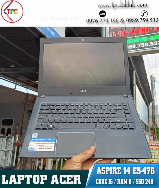 Laptop Acer Aspire 14 E5-476 / I5 8250U / Ram 8GB / SSD 240GB / UHD Graphics 620 / LCD 14.0 Full HD