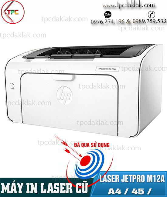 Máy in trắng đen Laser HP LaserJet Pro M12a - In A4 / A5 2ND - Cũ Đã qua sử dụng