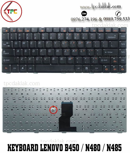 Bàn phím Laptop Lenovo B450, B450C, B450A, B450L, B465C, B460C, G465C, G470E, N480, N485