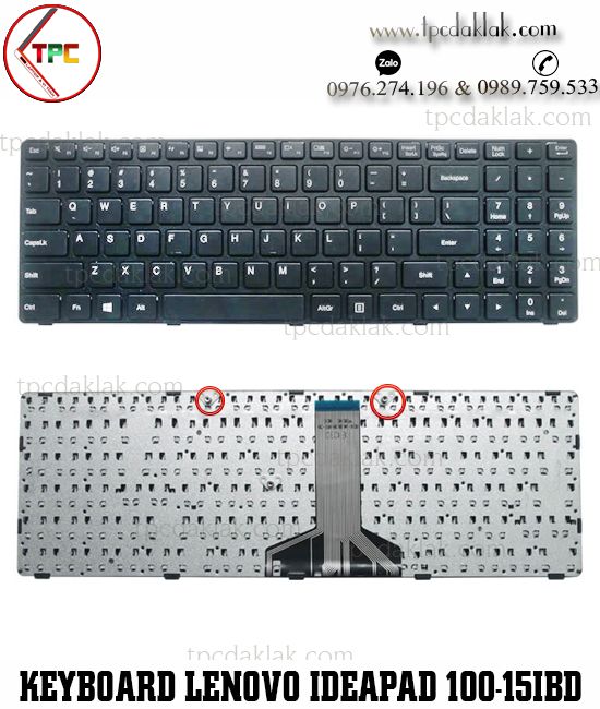 Bàn phím Laptop Lenovo Ideapad 100-15IBY, 100-15IBD, B50-10, B50-50, 300-15, 6385H-US ( Cáp Giữa )