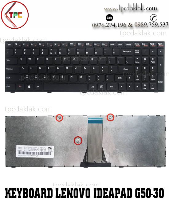 Bàn phím Laptop Lenovo Ideapad G50-30, B70-80, B71-80, G50-45, G50-70AT, E41-80, E50-70 ( Black )