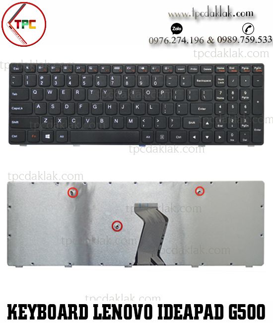Bàn phím Laptop Lenovo IdeaPad G500, G500AM-ISE, G505, G510, G700, G710, G710A | V-117020ZS1-US