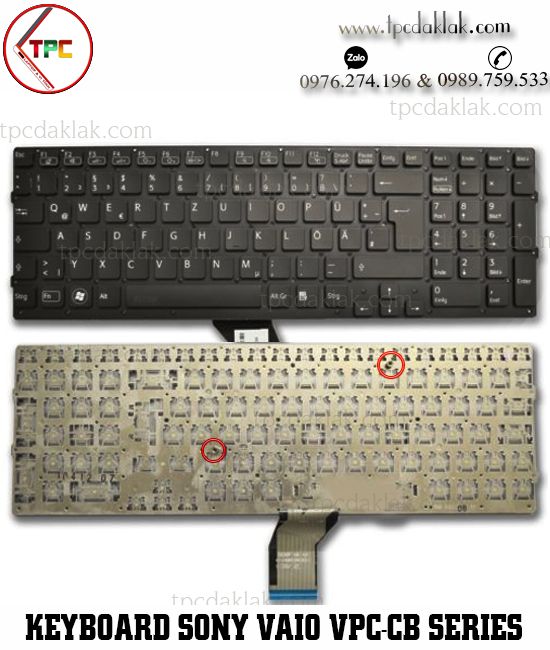 Bàn phím Laptop Sony Vaio VPC-CB Series | VPC-CB15FA/B - VPC-CB15FF/B - VPC-CB16FG/B ( Màu Đen )