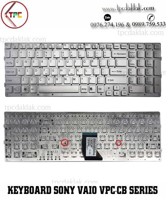 Bàn phím Laptop Sony Vaio VPC-CB Series |VPC-CB15FA/W - VPC-CB17FG/W - VPC-CB38FJ/W ( White )