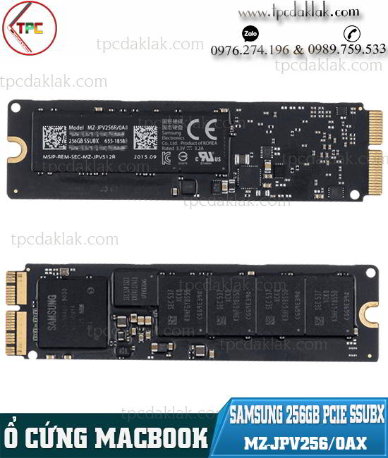 Ổ cứng Macbook 256GB SAMSUNG PCIe SSUBX ( MZ-JPV256x/0Ax ) For Macbook  A1398 A1502 A1465 A1466 