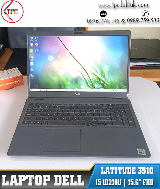 Laptop  Dell Latitude 3510 / Core I5 10210U / Ram 8G / SSD 256G / Intel UHD Graphics / Màn hình 15.6" Full HD