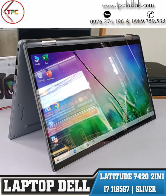Laptop  Dell Latitude 7420 2in1 ( Sliver ) / Core I7 1185G7 / Ram 16G / SSD 512G / Intel® Iris® Xe Graphics / Màn hình 14.0 inch Full HD