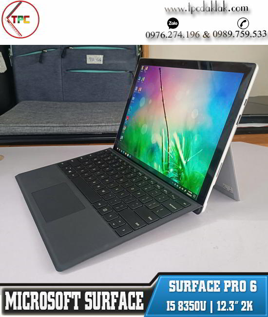Microsoft Surface Pro 6 ( 1796 ) / Core I5 8350U/ Ram 16GB/ SSD 256GB/ Intel UHD Graphics 620 / LCD 12.3 2K Touchscreen 