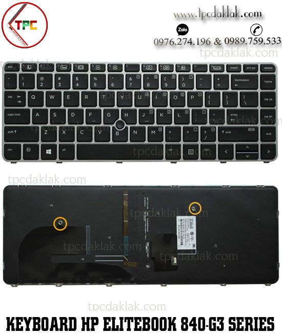 Bàn phím Laptop HP Elitebook 840-G3, 848-G3, 745-G3, 840-G4, 745-G4, 848-G4, NSK-CY2BV