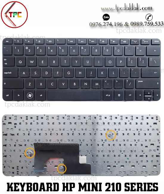 Bàn phím Laptop HP Mini 210 Series 210-1000 CTO, 210-1021EO, 210-1107TU, 210-1150CA, SG-35400-2BA